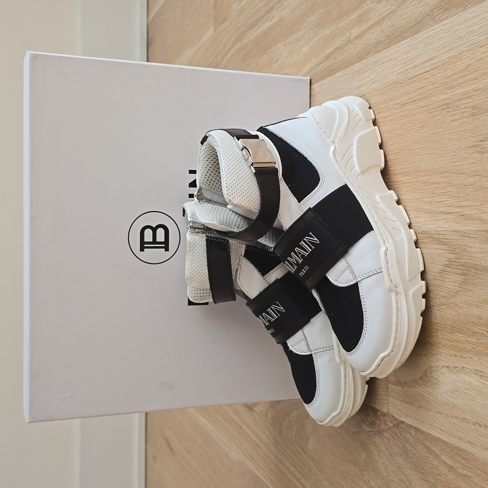 Balmain kids high top trainers.  Size 34